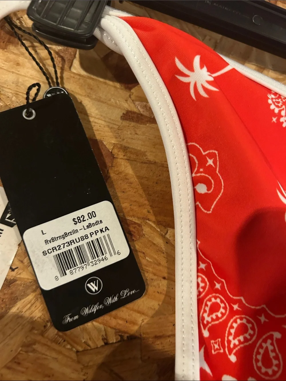 Wildfox Red Bandana Print Bikini Set - Two Piece Swimwear